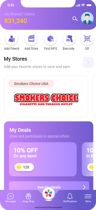 Open Loyal-n-Save app & select retailer