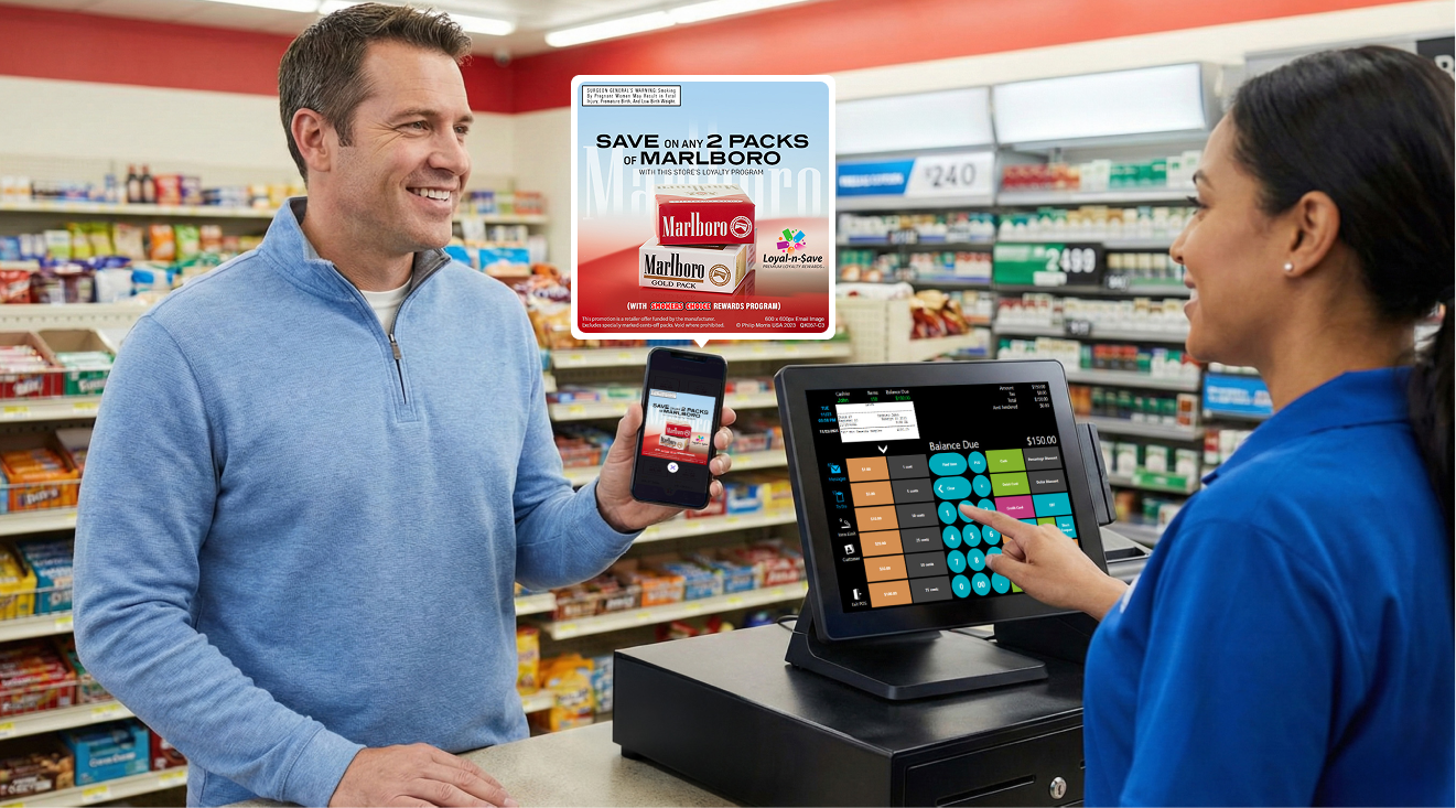 Clerk Offering Personalized Discount Deals to Customer using Customer Loyalty ID